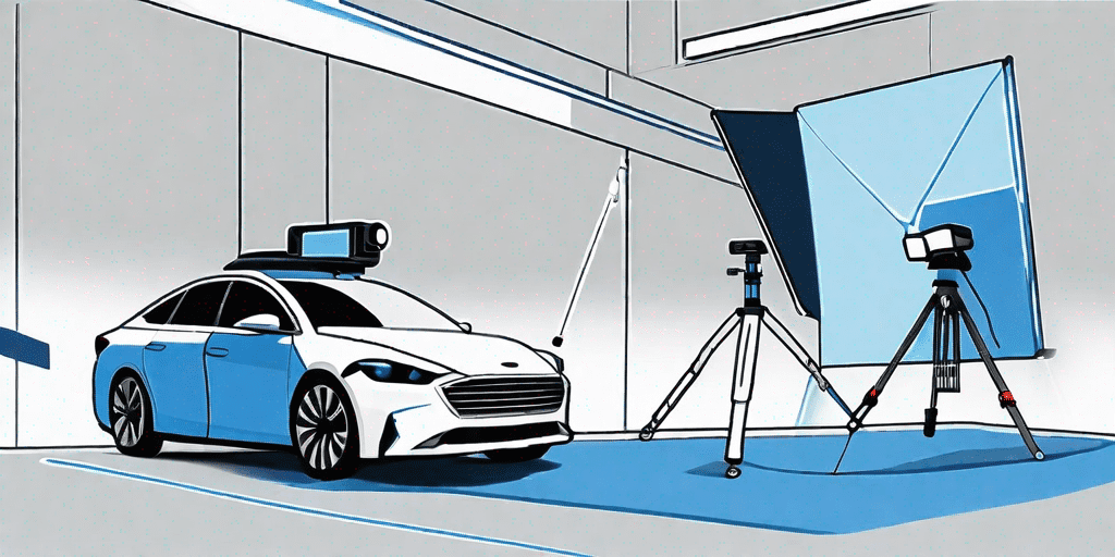 A porter adas (advanced driver assistance systems) camera being calibrated